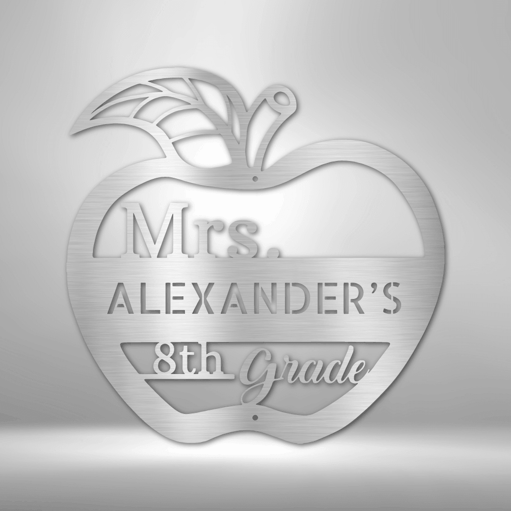 Teacher Appreciation Monogram - Steel Sign - Kim’s Signature Beauty & Accessories    