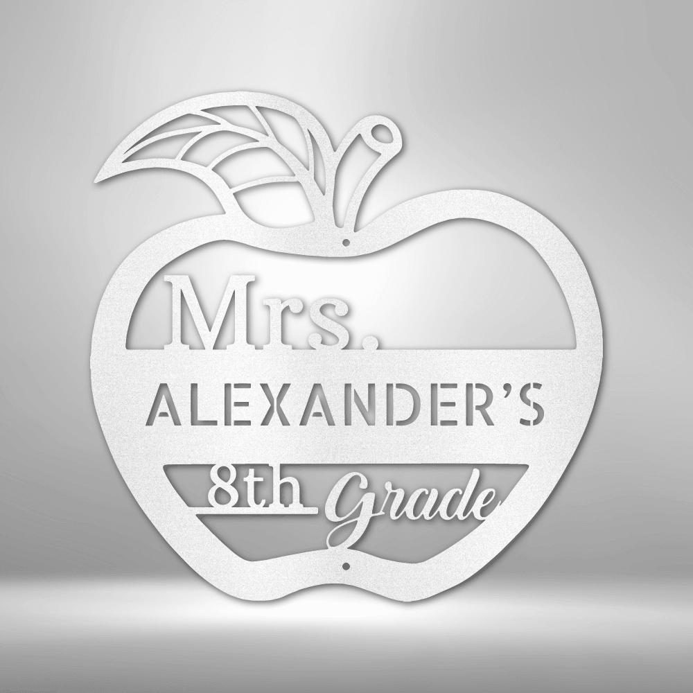 Teacher Appreciation Monogram - Steel Sign - Kim’s Signature Beauty & Accessories    