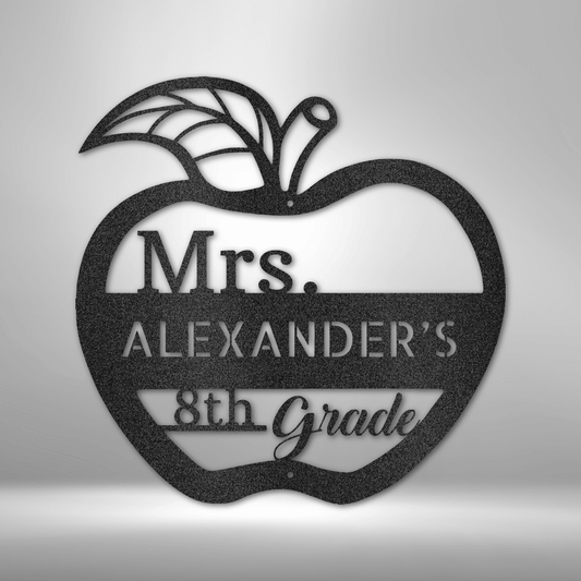 Teacher Appreciation Monogram - Steel Sign - Kim’s Signature Beauty & Accessories    