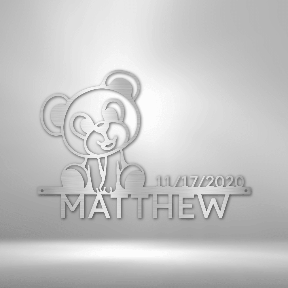 Teddy Monogram - Wall Steel Sign - Kim’s Signature Beauty & Accessories    