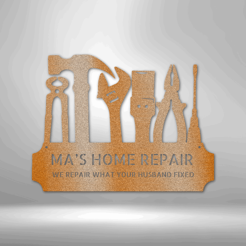 Tool Time Monogram - Steel Sign - Kim’s Signature Beauty & Accessories    