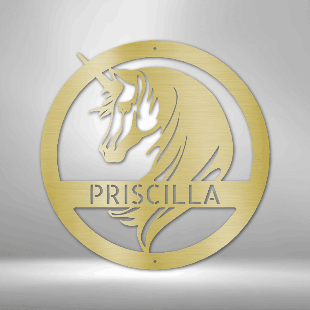 Unicorn Monogram - Steel Sign - Kim’s Signature Beauty & Accessories    